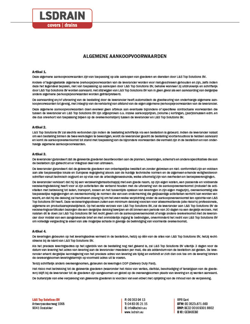 Algemene Aankoopvoorwaarden